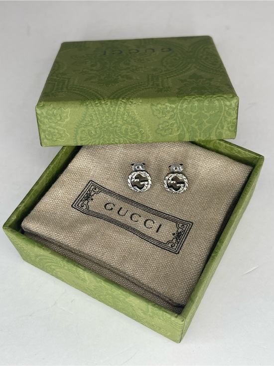 Gucci Jewelry - Gucci Interlocking G Silver Stud Earrings With Box and Dust Bag